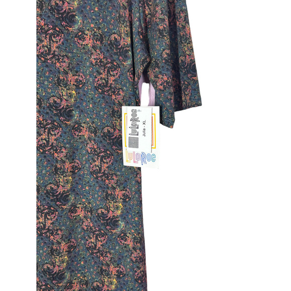 Lot of 2 LuLaRoe Julia Dress Retired Style Floral and Geo Print Size XL (16-18) - Picture 8 of 8